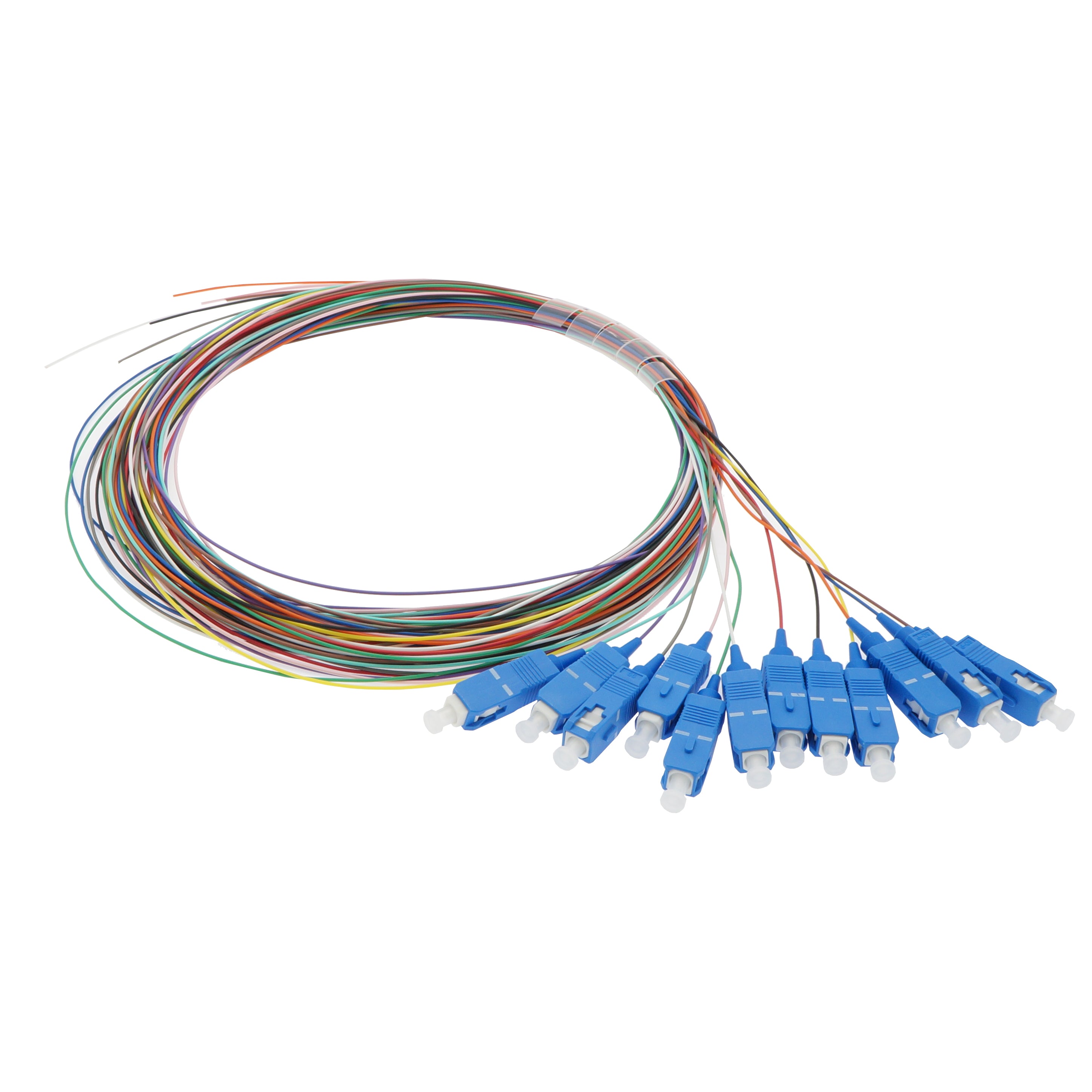 12-Pack 3m SC/UPC Singlemode LSZH Multicolor Pigtail 12-Pack 3m SC/UPC Singlemode LSZH Multicolor Pigtail